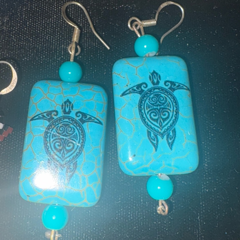 Handmade Sea Turtle Earrings